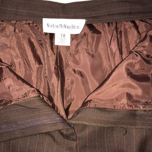 Brown pinstriped work pants - Picture 4 of 5
